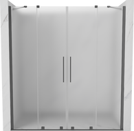 Mexen Velar Duo Duschschiebetüren 200 cm, matt, Gun Metal - 871-200-000-32-95