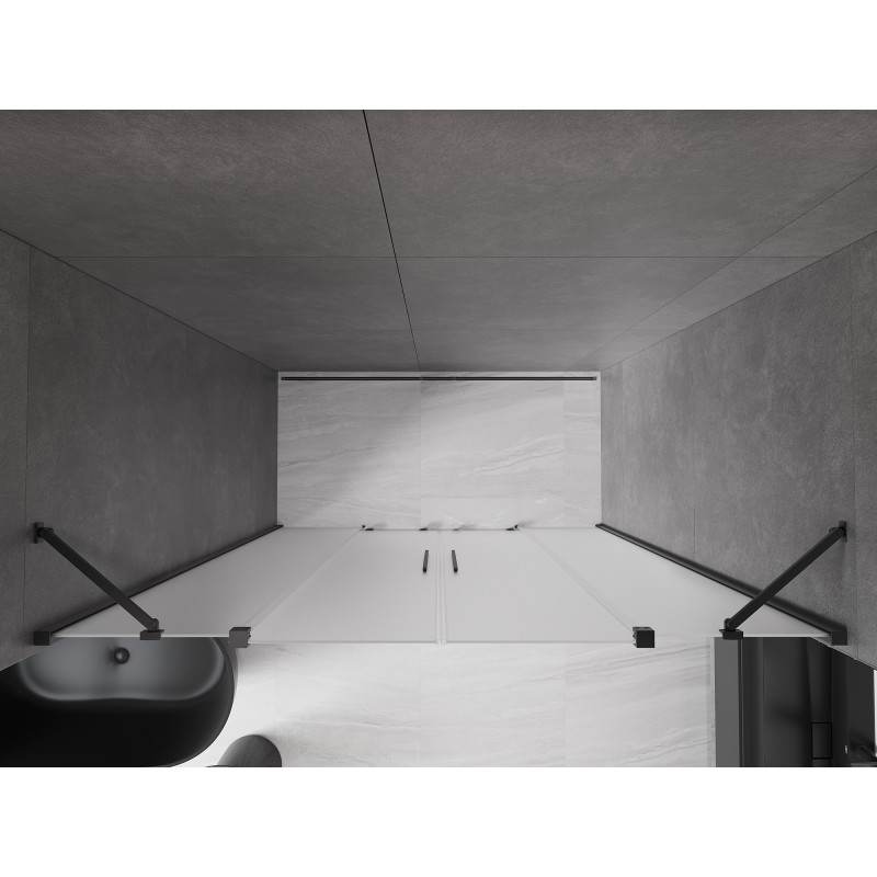 Mexen Velar Duo Schiebetüren 170 cm, Mattglas, Gun Metal - 871-170-000-32-95