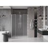 Mexen Velar Duo Duschschiebetüren 150 cm, Milchglas, gebürstetes Nickel - 871-150-000-32-97