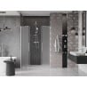 Mexen Velar Duo Duschschiebetüren 150 cm, Milchglas, gebürstetes Nickel - 871-150-000-32-97