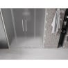 Mexen Velar Duo Duschschiebetüren 150 cm, Milchglas, gebürstetes Nickel - 871-150-000-32-97