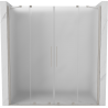 Mexen Velar Duo Schiebeduschtür 180 cm, Frost, gebürsteter Nickel - 871-180-000-32-97