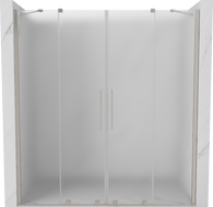 Mexen Velar Duo Duschschiebetür 200 cm, matt, gebürsteter Nickel - 871-200-000-32-97