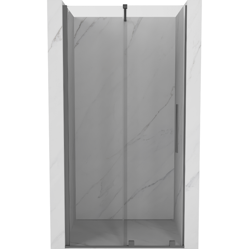 Mexen Velar Schiebetür für Dusche 90 cm, transparent, Gun Metal - 871-090-000-01-95