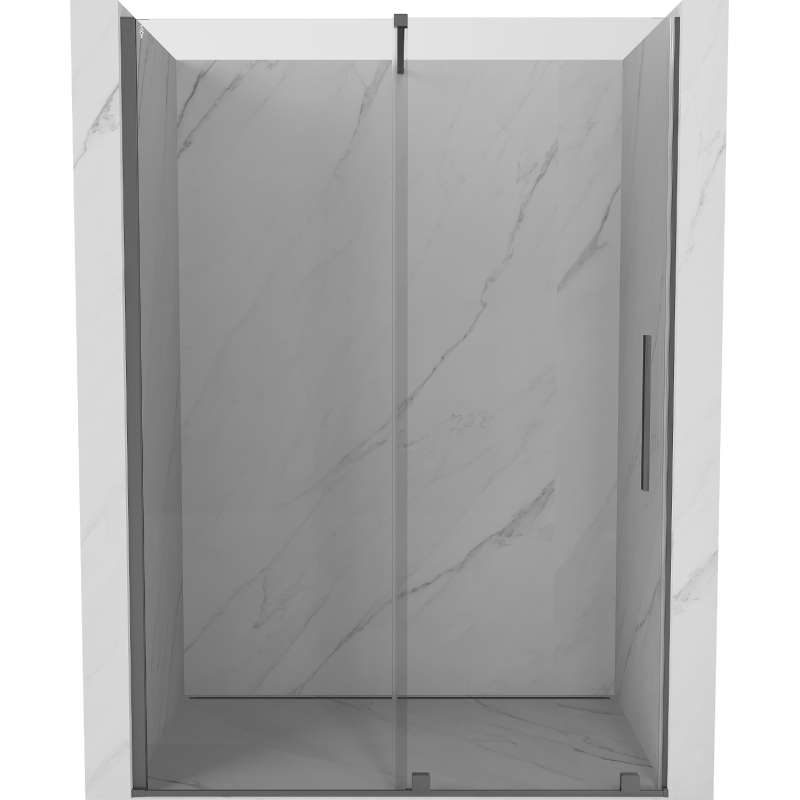 Mexen Velar Duschschiebetür 140 cm, transparent, Gun Metal - 871-140-000-01-95