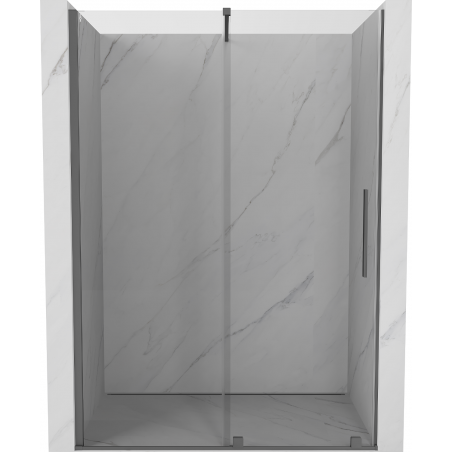 Mexen Velar Duschschiebetür 140 cm, transparent, Gun Metal - 871-140-000-01-95