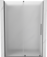 Mexen Velar Schiebeduschtüren 160 cm, Mattglas, Gun Metal - 871-160-000-31-95