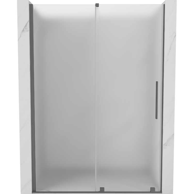 Mexen Velar Schiebetür-Duschkabine 140 cm, Frost, Gun Metal - 871-140-000-31-95