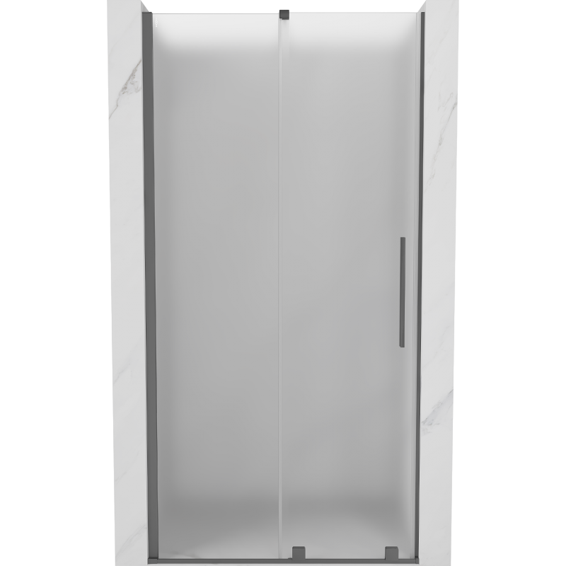 Mexen Velar Schiebetüren Dusche 120 cm, matt, Gun Metal - 871-120-000-31-95