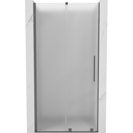 Mexen Velar Schiebetür Duschabtrennung 110 cm, matt, Gunmetal - 871-110-000-31-95