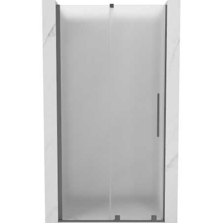 Mexen Velar Schiebetüren Dusche 100 cm, Frost, Gun Metal - 871-100-000-31-95