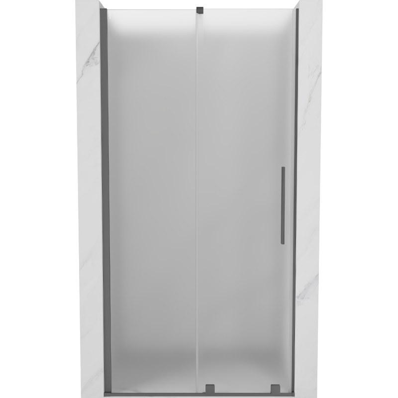 Mexen Velar Schiebetür-Duschwand 90 cm, matt, Gun Metal - 871-090-000-31-95