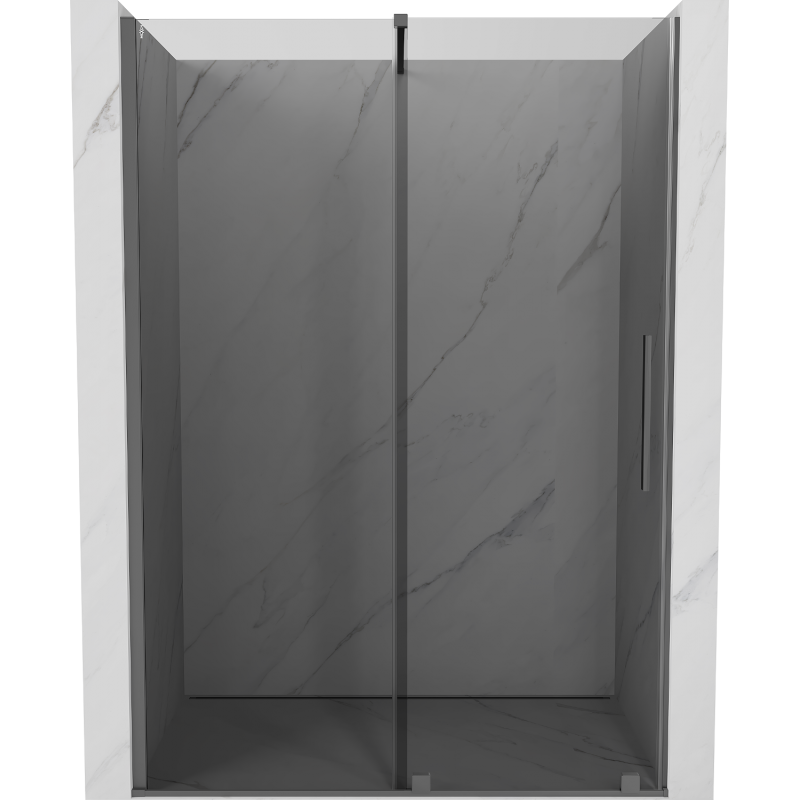 Mexen Velar Schiebetür für Duschkabine 130 cm, Graphit, Gun Metal - 871-130-000-41-95