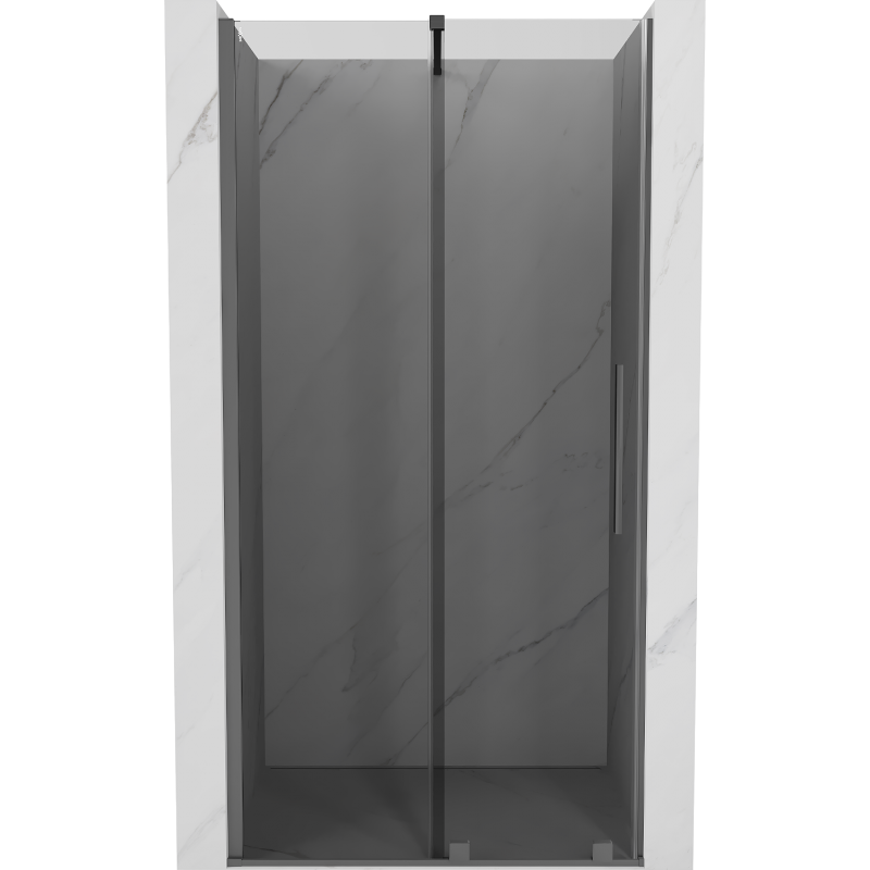 Mexen Velar Schiebetür Dusche 100 cm, Graphit, Gun Metal - 871-100-000-41-95