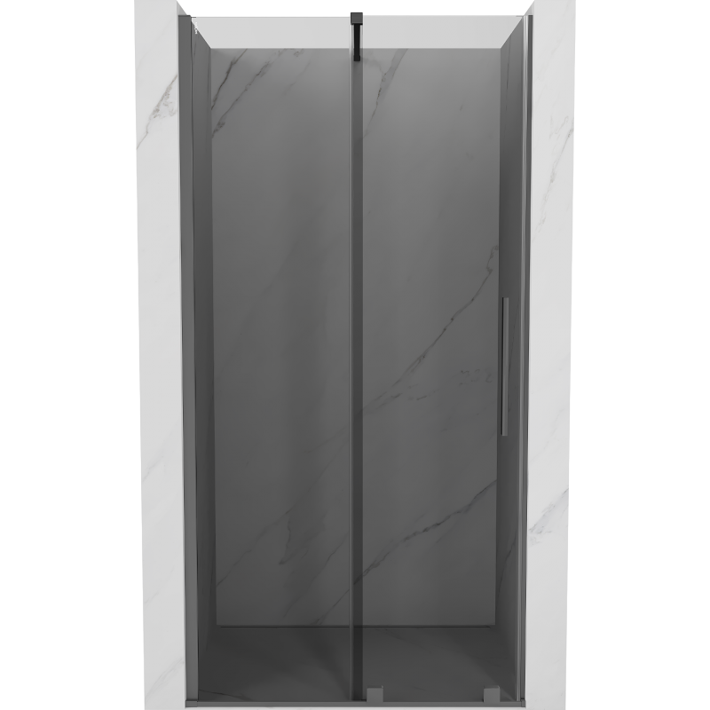 Mexen Velar Schiebetür Duschabtrennung 90 cm, Graphit, Gun Metal - 871-090-000-41-95