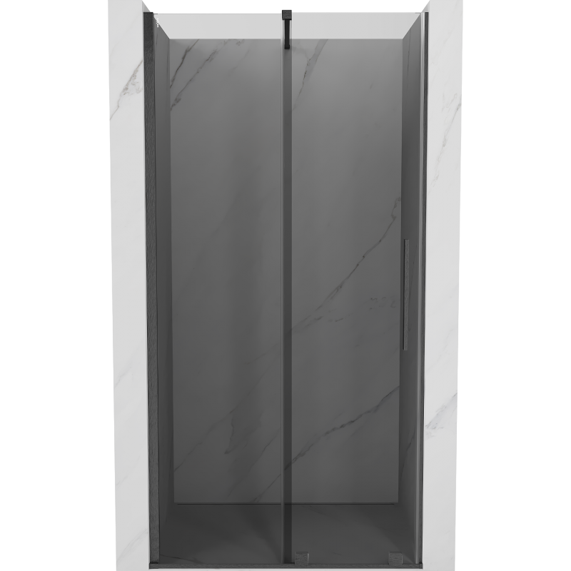 Mexen Velar Schiebeduschtür 90 cm, Graphit, gebürstetes Gun Gray - 871-090-000-41-66