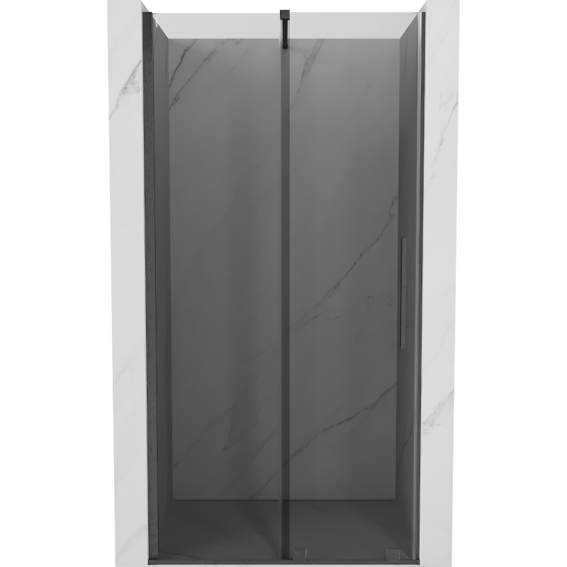 Mexen Velar Schiebeduschtüren 90 cm, Graphit, gebürstetes Gun Gray - 871-090-000-41-66