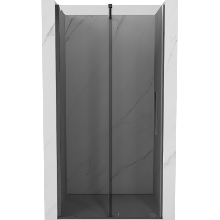 Mexen Velar Schiebeduschtüren 90 cm, Graphit, gebürstetes Gun Gray - 871-090-000-41-66