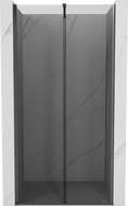 Mexen Velar Schiebetür Duschwand 100 cm, Graphit, Gebürstet Gun Gray - 871-100-000-41-66