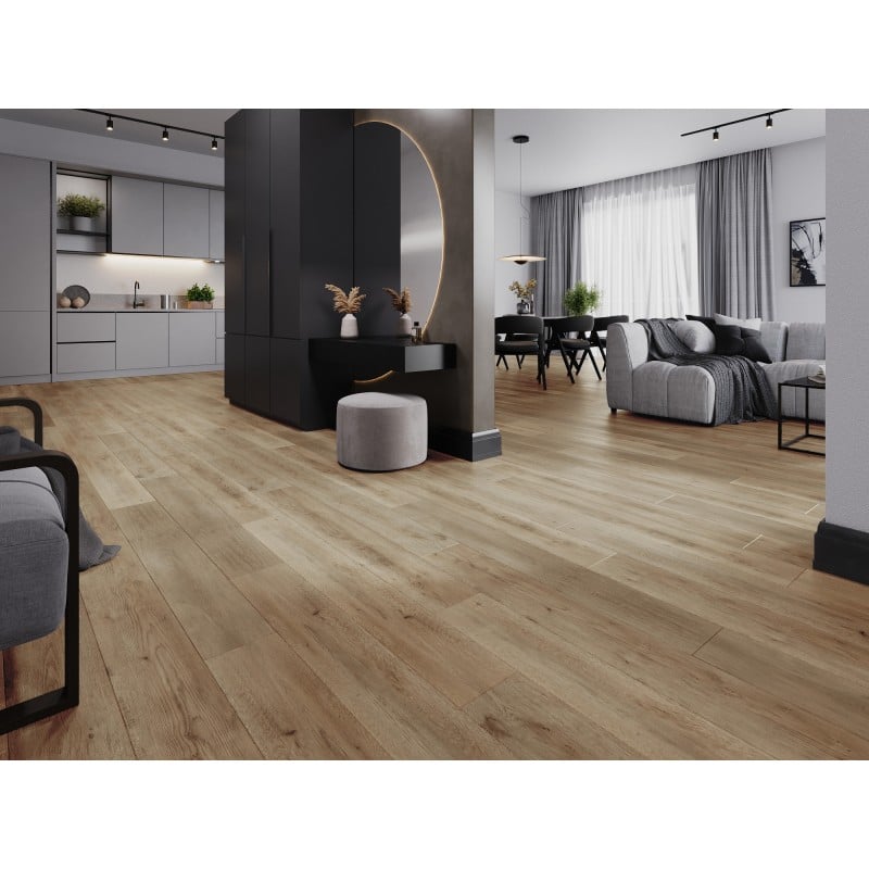 Mexen Spirit Lake Probe von SPC-Vinylpaneelen 6,5 mm, IXPE-Unterlage 1,5 mm, 4 V-Fuge, Eiche - F1001-S
