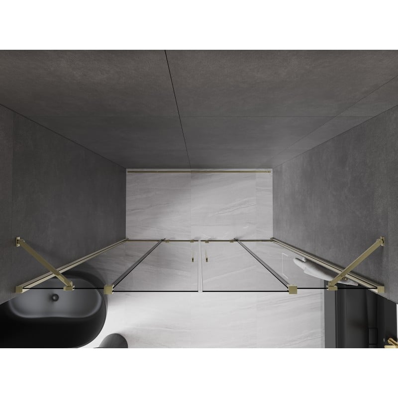 Mexen Velar Duo Schiebetür 180 cm, Graphit, Gold - 871-180-000-42-50