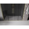 Mexen Velar Duo Schiebetür Dusche 170 cm, Graphit, gebürstetes Gold - 871-170-000-42-55