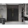 Mexen Velar Duo Schiebetür Dusche 170 cm, Graphit, gebürstetes Gold - 871-170-000-42-55