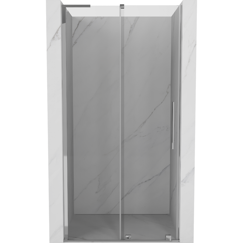 Mexen Velar L Schiebetür-Duschabtrennung 90 cm, transparent, Chrom - 871-090-003-01-01