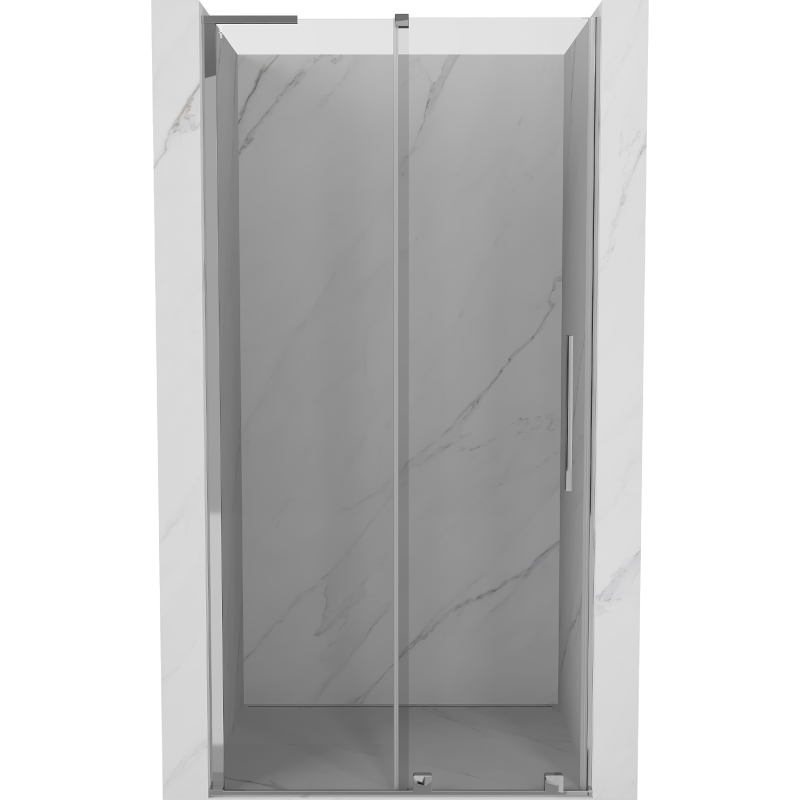 Mexen Velar L Schiebetür-Duschabtrennung 110 cm, transparent, Chrom - 871-110-003-01-01
