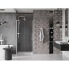 Mexen Velar L Duschabtrennung schiebbar 110 cm, transparent, weiß - 871-110-003-01-20
