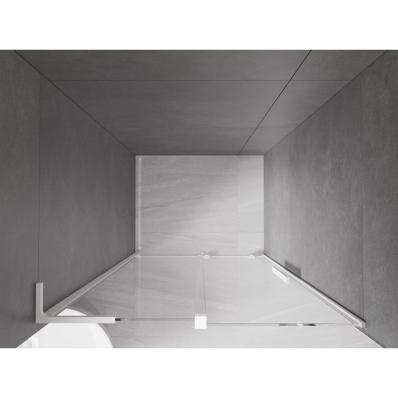 Mexen Velar L Schiebetür 100 cm, transparent, weiß - 871-100-003-01-20