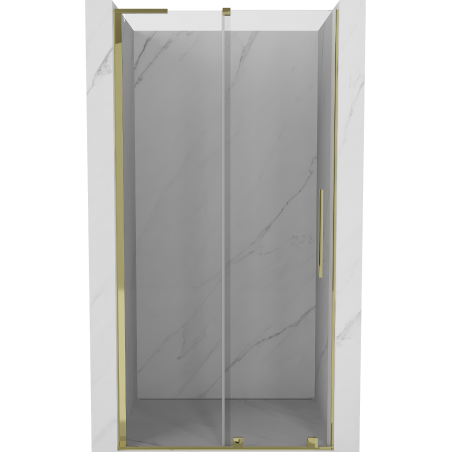 Mexen Velar L Schiebetüren für Dusche 120 cm, transparent, gold - 871-120-003-01-50
