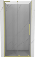 Mexen Velar L Schiebetür Dusche 90 cm, transparent, gebürstet gold - 871-090-003-01-55