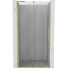 Mexen Velar L Duschabtrennung Schiebetür 110 cm, transparent, gebürstetes Gold - 871-110-003-01-55