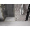 Mexen Velar L Duschabtrennung Schiebetür 110 cm, transparent, gebürstetes Gold - 871-110-003-01-55