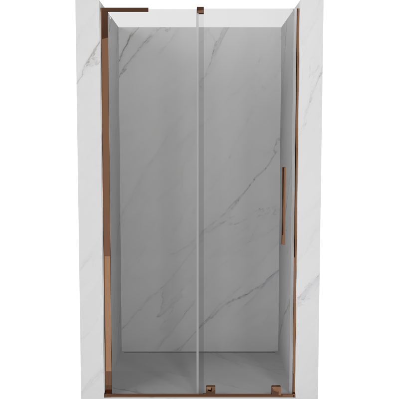 Mexen Velar L Duschschiebetüren 90 cm, transparent, Roségold - 871-090-003-01-60