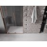 Mexen Velar L Schiebetür Duschabtrennung 120 cm, transparent, Roségold - 871-120-003-01-60