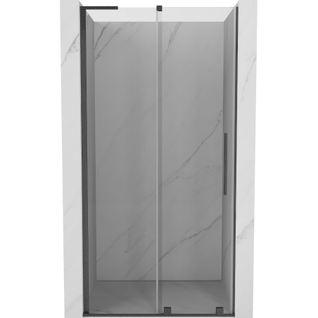 Mexen Velar L Duschschiebetür 90 cm, transparent, gebürstetes Gun Gray - 871-090-003-01-66