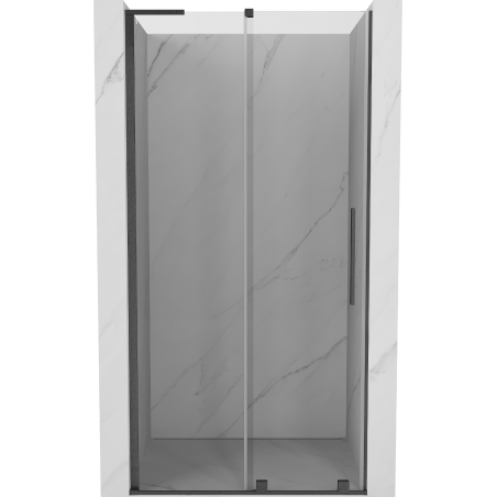Mexen Velar L Schiebetüren für die Dusche 90 cm, transparent, gebürstet, Gun Gray - 871-090-003-01-66