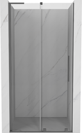 Mexen Velar L Schiebetür-Duschabtrennung 120 cm, transparent, Gun Metal - 871-120-003-01-95