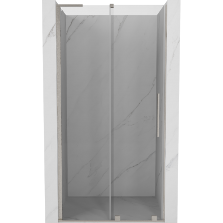 Mexen Velar L Schiebetür 100 cm, transparent, gebürsteter Nickel - 871-100-003-01-97