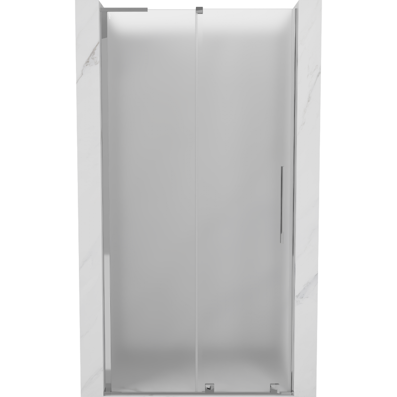 Mexen Velar L Schiebeduschwand 100 cm, Milchglas, Chrom - 871-100-003-31-01