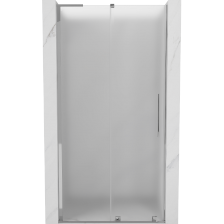 Mexen Velar L Schiebeduschwand 100 cm, Milchglas, Chrom - 871-100-003-31-01