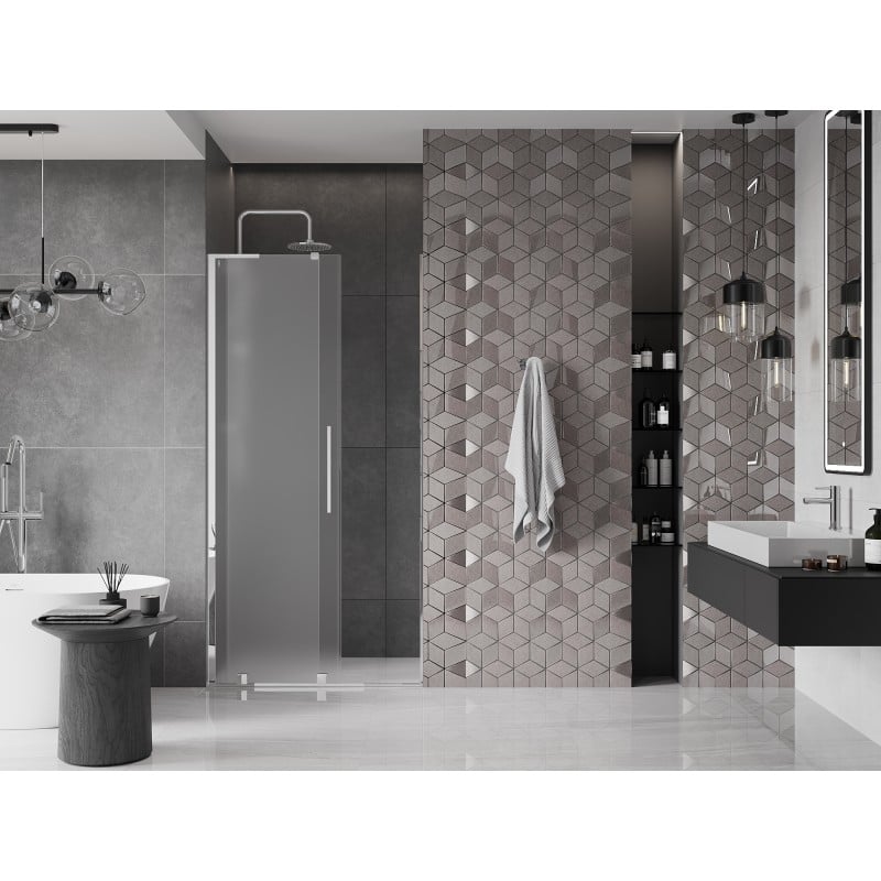 Mexen Velar L Duschschiebetür 90 cm, mattiert, Chrom - 871-090-003-31-01