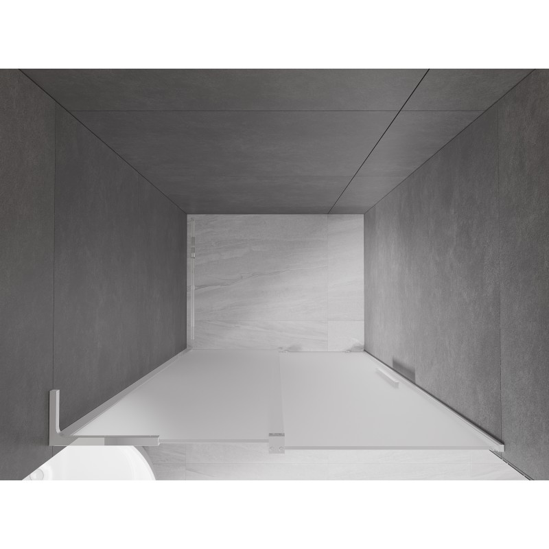 Mexen Velar L Duschabtrennung Schiebetür 110 cm, Mattglas, Chrom - 871-110-003-31-01