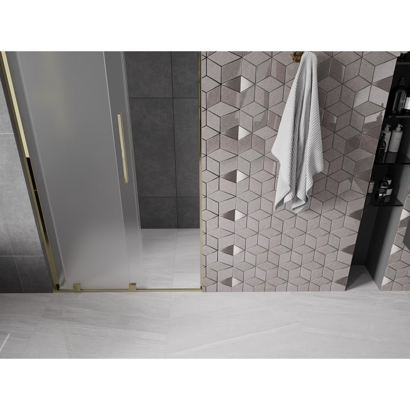 Mexen Velar L Schiebetür 110 cm, matt, gold - 871-110-003-31-50