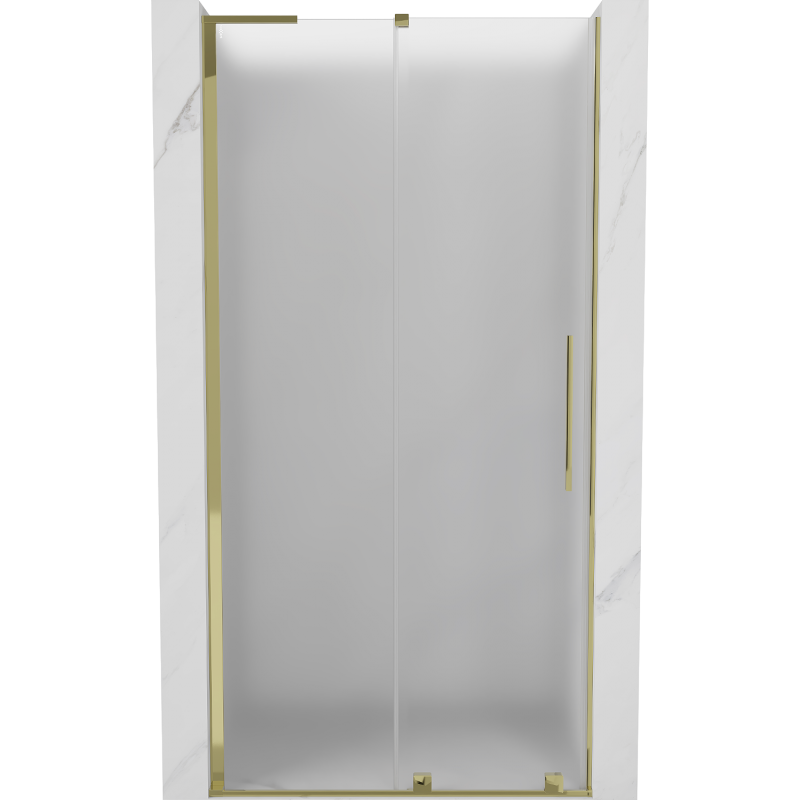 Mexen Velar L Schiebetür für die Dusche 120 cm, Frostglas, Gold - 871-120-003-31-50