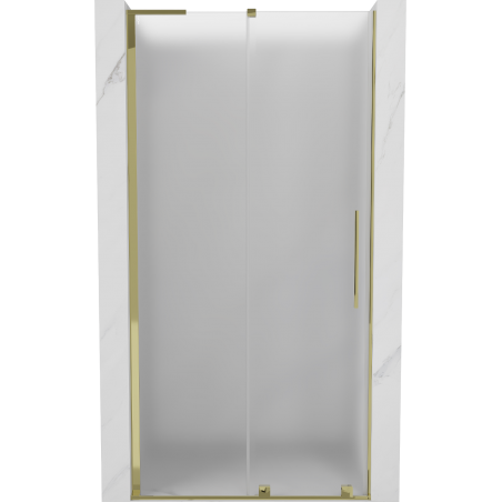 Mexen Velar L Schiebetür für die Dusche 120 cm, Frostglas, Gold - 871-120-003-31-50