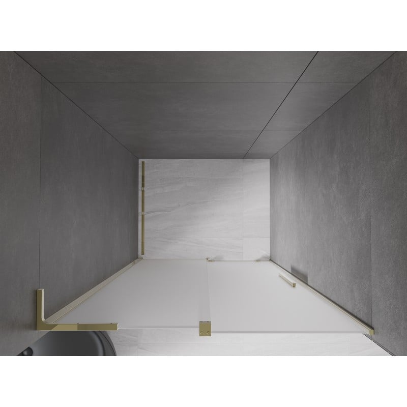 Mexen Velar L Schiebetür für die Dusche 120 cm, Frostglas, Gold - 871-120-003-31-50
