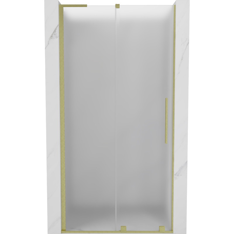 Mexen Velar L 90 cm Schiebetür für die Dusche, matt, gebürstetes Gold - 871-090-003-31-55